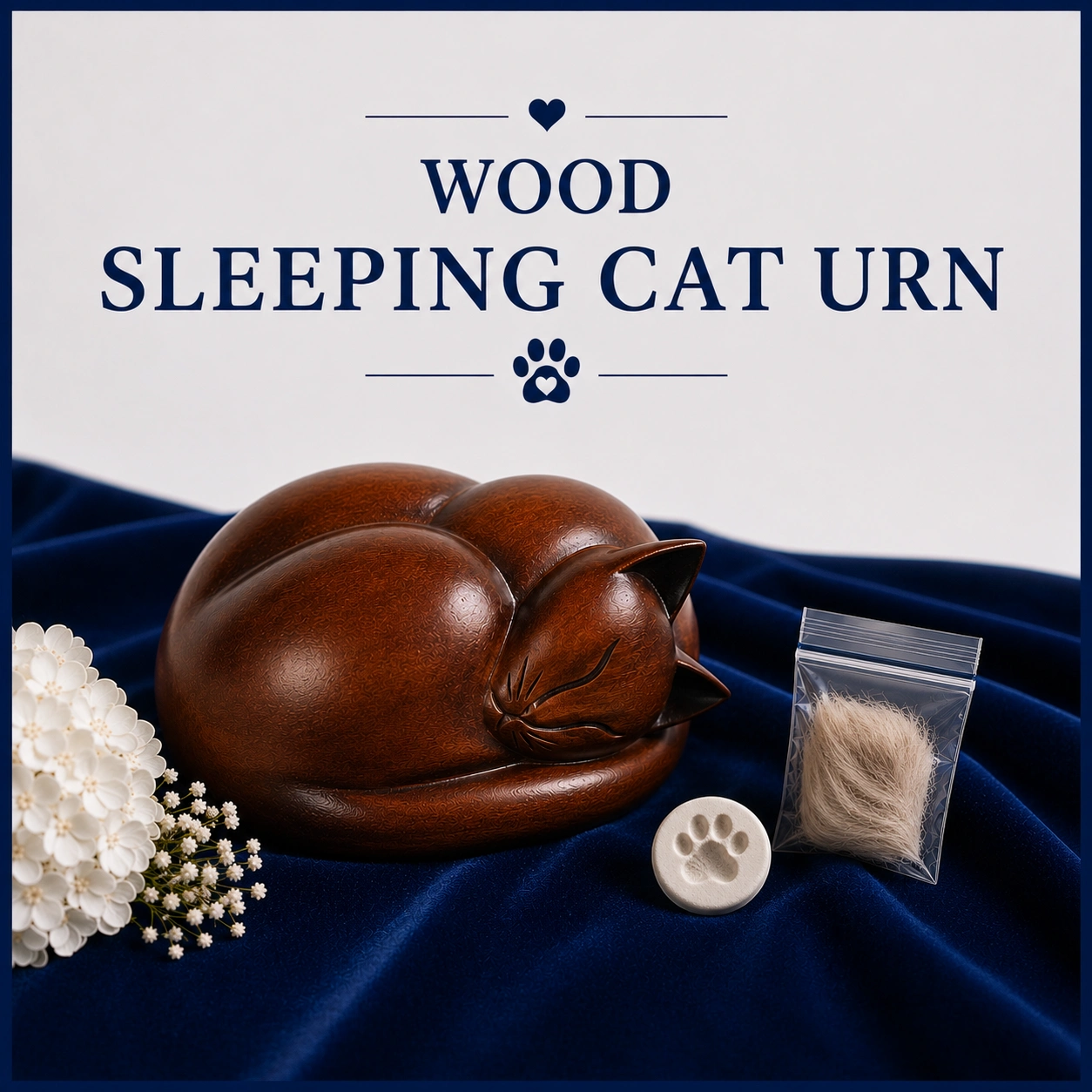 Sleeping Cat Urn
